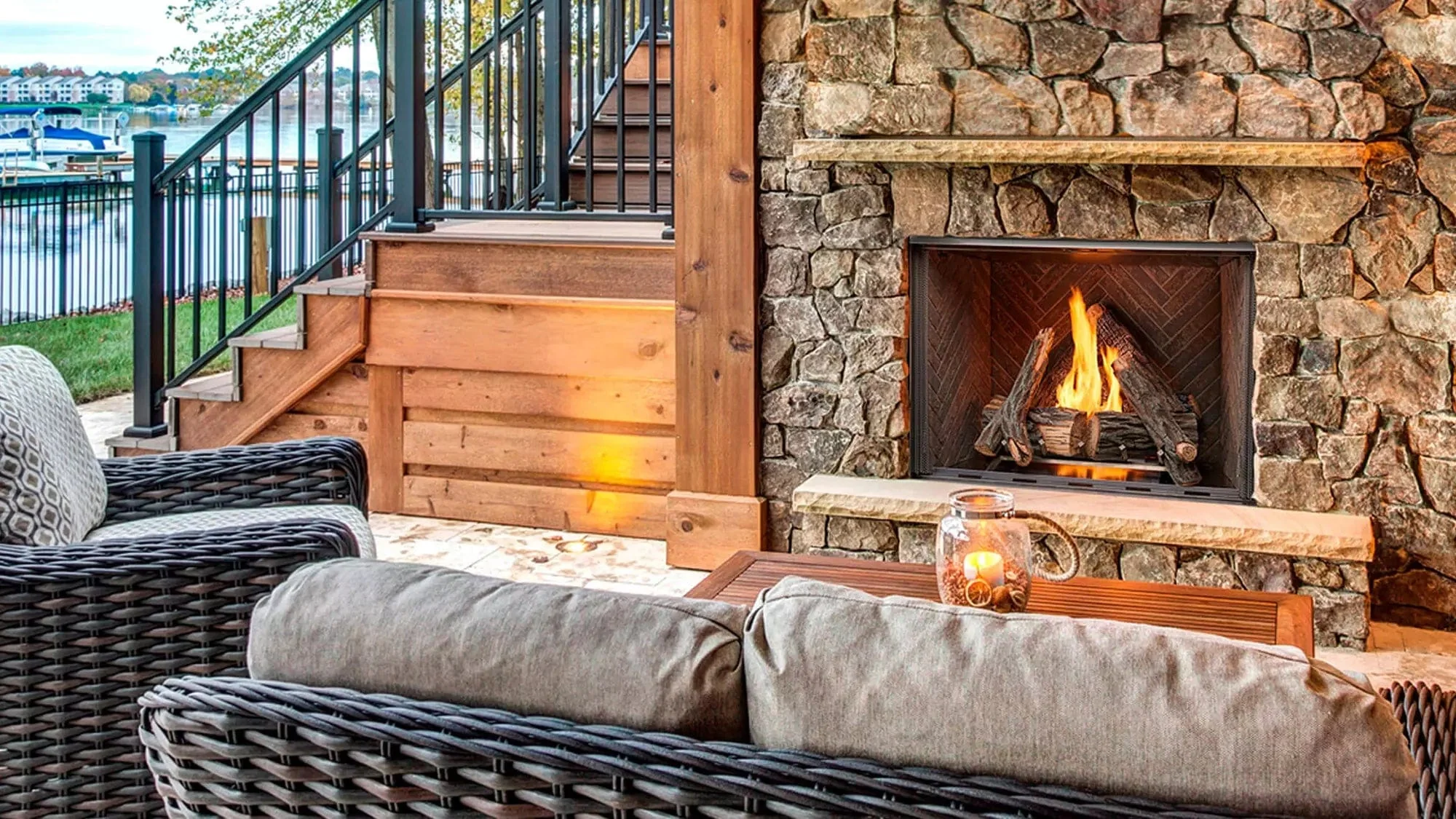 Majestic Courtyard 42 Outdoor Gas Fireplace (No Refractory) - Image 3