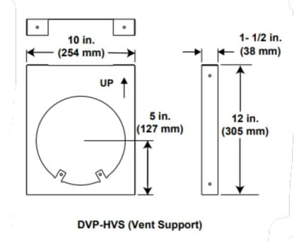 Heat & Glo DVP Horizontal Pipe Support - DVP-HVS
