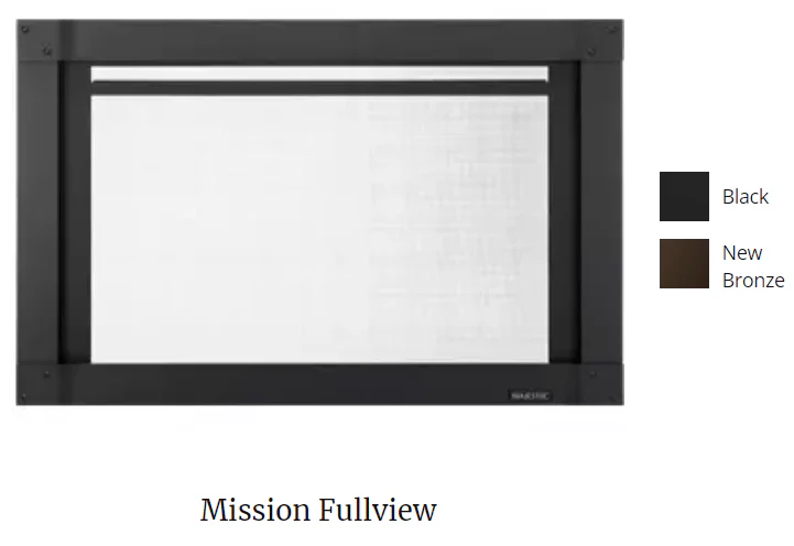 Majestic Mission Full View 25" Screen Front (New Bronze) - MFV-TRI25-NB
