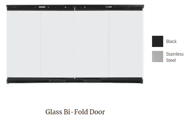 Majestic Original Bi-Fold Glass Door With Black Trim (Sovereign 42) - DM1742