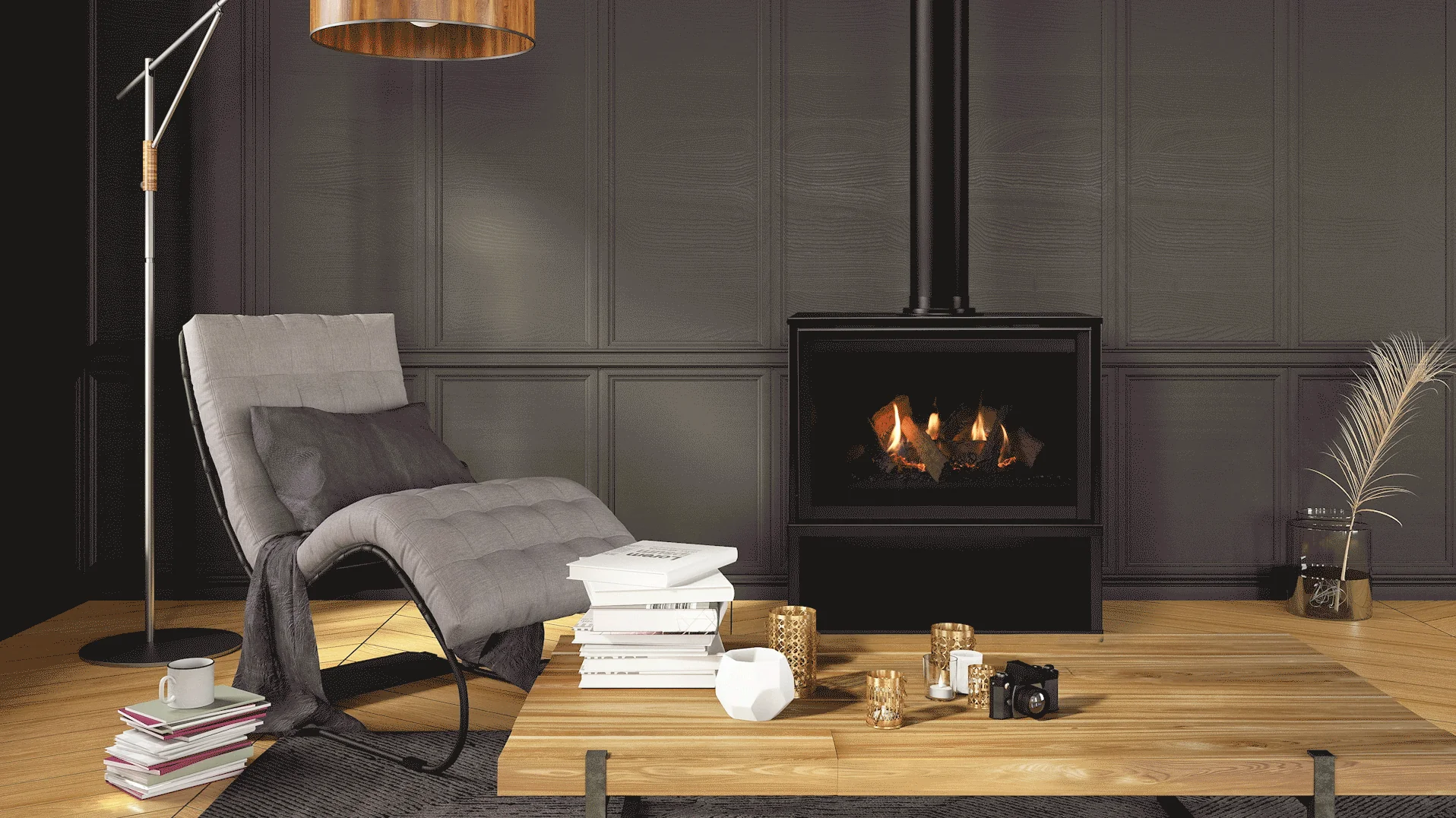 Majestic Ruby Freestanding 30" Gas Fireplace - Image 2
