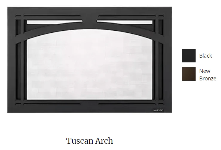 Majestic Tuscan Arch 25" Screen Front (New Bronze) - TA-TRI25-NB