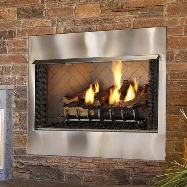 Majestic Villawood 42" Outdoor Wood Fireplace (Herringbone Refractory) - Image 4