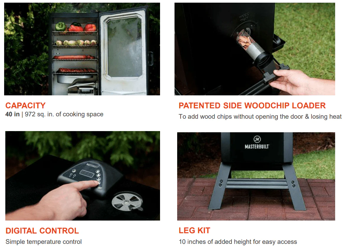 Masterbuilt 40" Digital Electric Smoker w/ Legs - Image 8