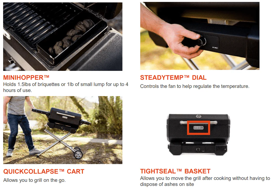 Masterbuilt Portable Charcoal Grill w. Cart - Image 2