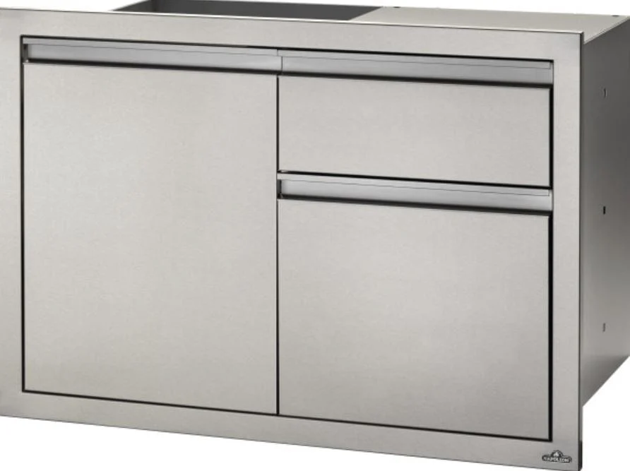 Napoleon 36" x 24" Single Door & Waste Bin Drawer - BI-3624-1D1W - Image 3