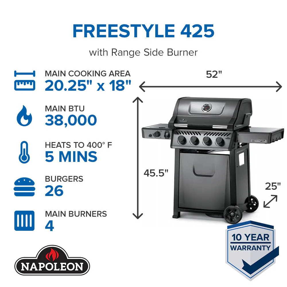 Napoleon Freestyle 425 SB Gas Grill (Propane - Online Only) - F425DSBPGT-ECP - Image 7