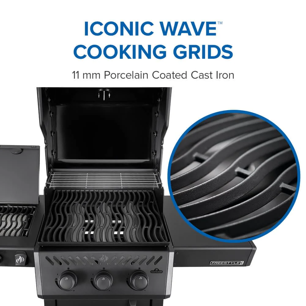 Napoleon Freestyle PRO 365 3-Burner with Infrared Side Burner, Matte Black - FP365DSIBMK-1 - Image 6