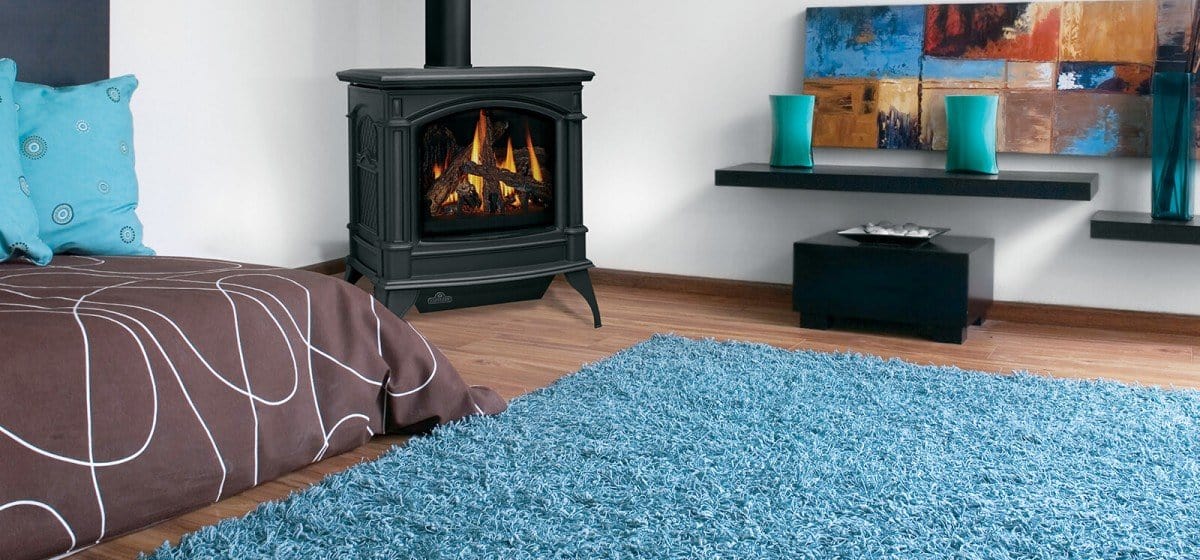 Napoleon Knightsbridge Direct-Vent Cast-Iron Gas Stove (Black) - Image 2
