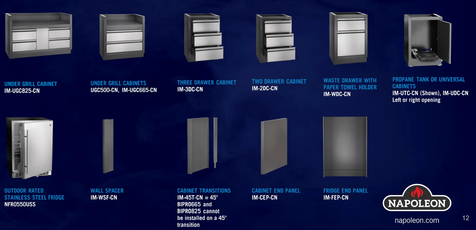 Napoleon Outdoor Rated Stainless Steel Fridge - NFR055OUSS - Image 3