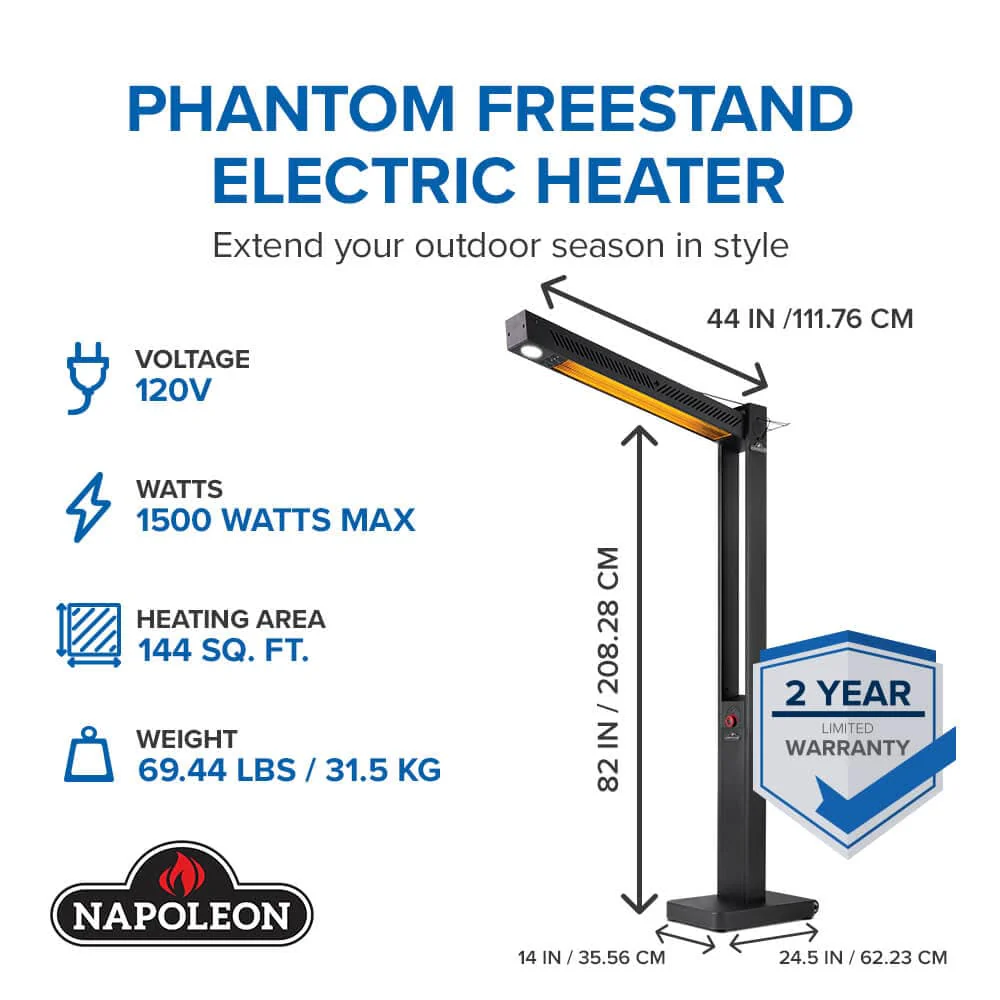 Napoleon Phantom Freestand Electric Outdoor Heater - Image 2