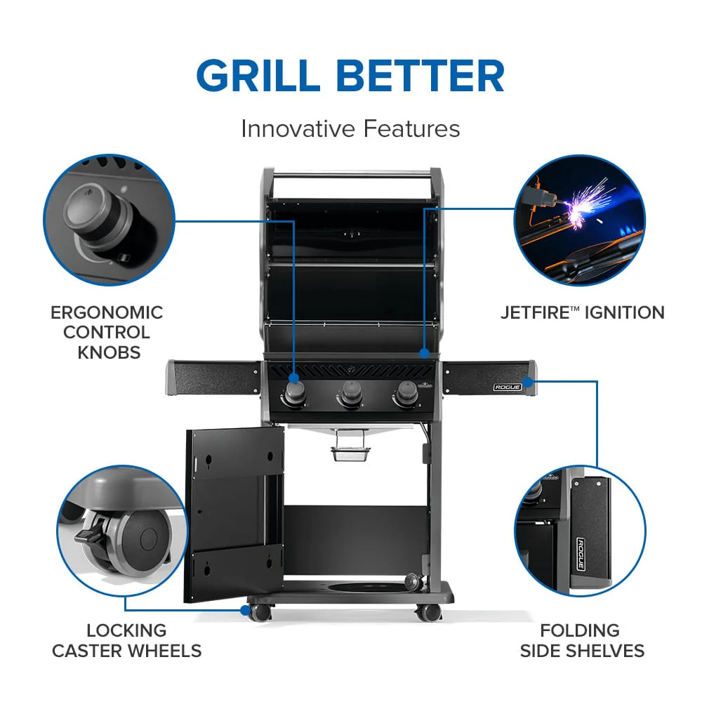 Napoleon Rogue 425 Gas Grill w/ Stainless Steel Grids - R425K-2-SS - Image 3