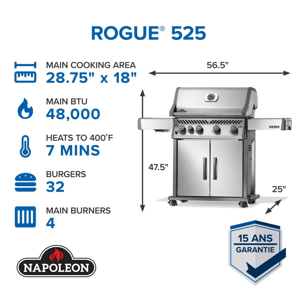 Napoleon Rogue 525 SB Gas Grill  - R525SB-2-FB - Image 2