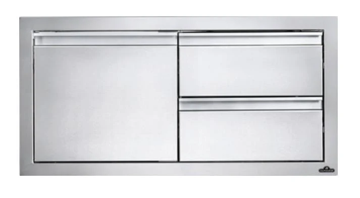 Napoleon Single Door + Double Drawer Cabinet (36" x 16") - BI-3616-1D2DR