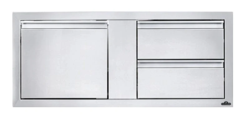 Napoleon Single Door + Two Drawer Cabinet (42" x 16") - BI-4216-1D2DR - Image 2