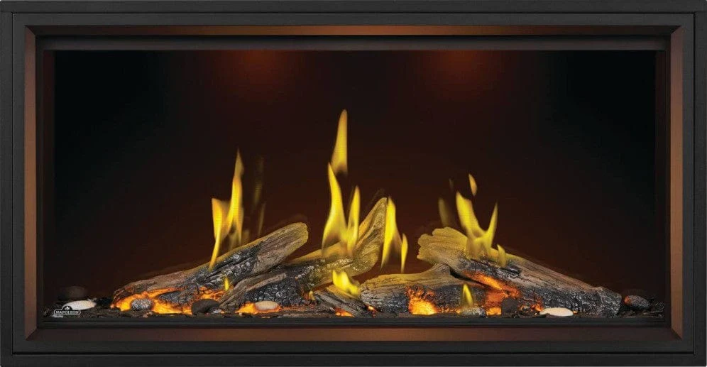 Napoleon Tall Linear Vector 50 Gas Fireplace w/ Luminous Logs