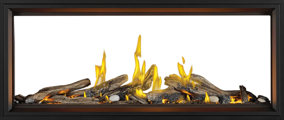 Napoleon Tall Linear Vector 62 See Through Gas Fireplace w/ Luminous Logs - Image 2