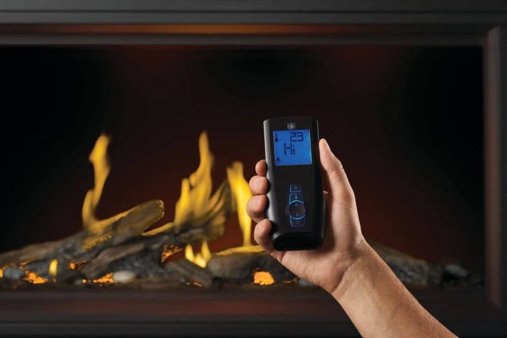 Napoleon Tall Linear Vector 74 Gas Fireplace w/ Luminous Logs - Image 4