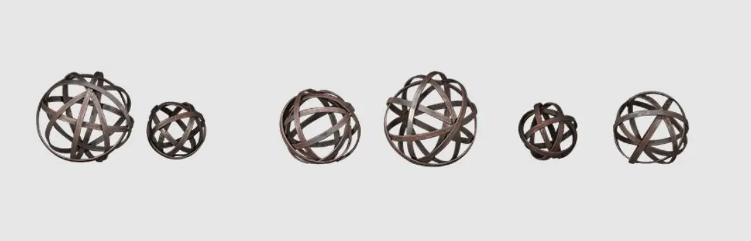 Napoleon Wrought Iron Globes - Naturally Rusted (Rosedale 3) - WIDFX3RD
