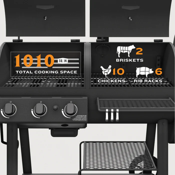 Oklahoma Joe Canyon Combo Charcoal/Gas Smoker & Grill - Image 10