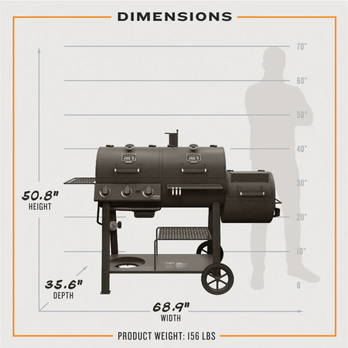 Oklahoma Joe Canyon Combo Charcoal/Gas Smoker & Grill - Image 13