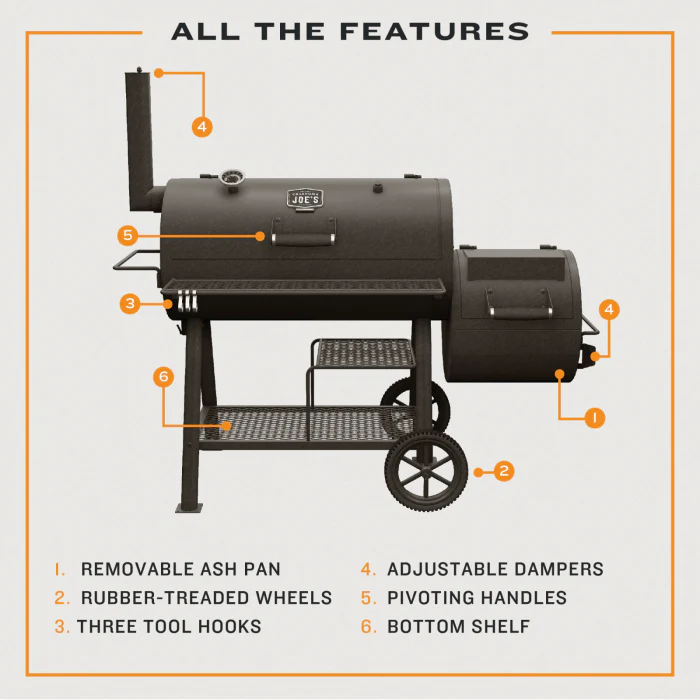 Oklahoma Joe Highland DLX Offset Smoker/Grill - Image 13