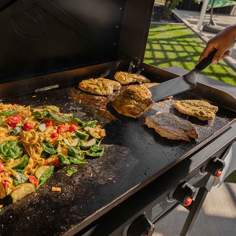 Blackstone Iron Forged 36" Griddle Cooking Station (w/Hood and Omnivore Top) - Image 8