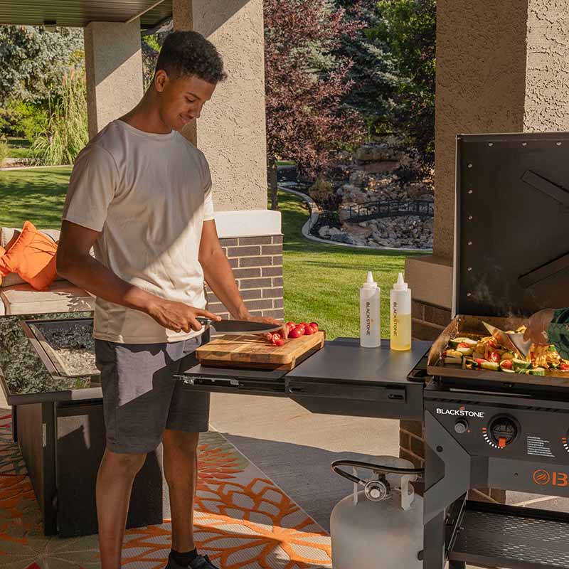 Blackstone Iron Forged 36" Griddle Cooking Station (w/Hood and Omnivore Top) - Image 9