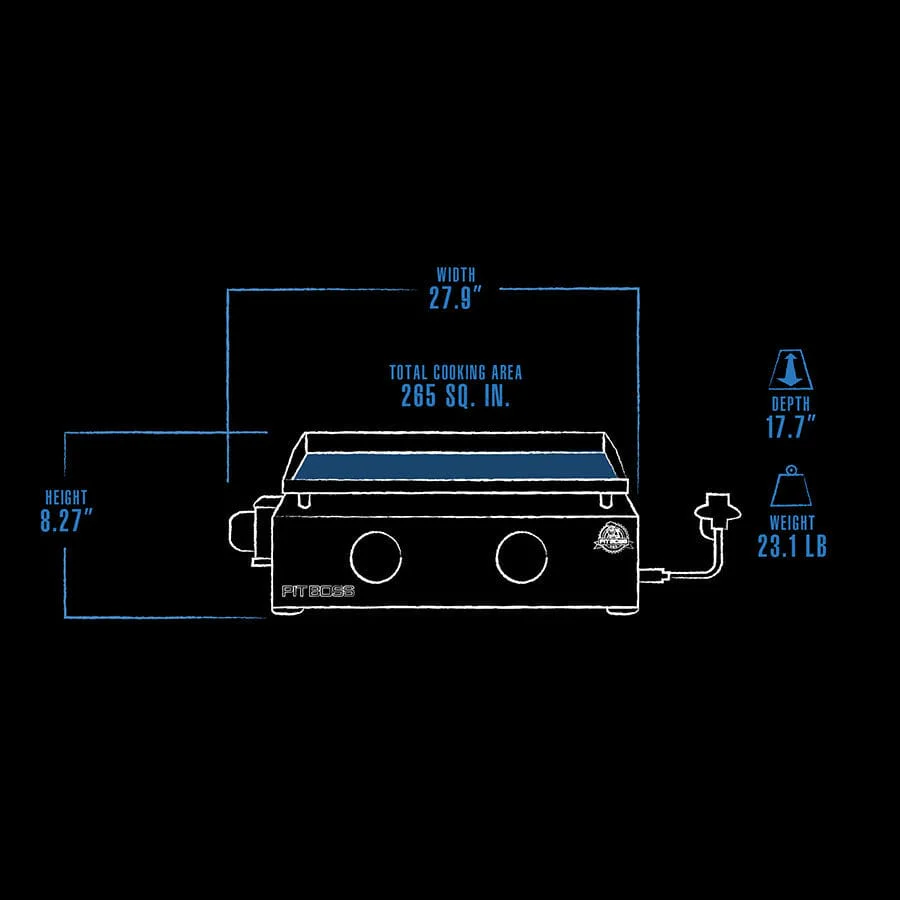 Pit Boss 2-Burner Tabletop Griddle - 11045 - Image 6