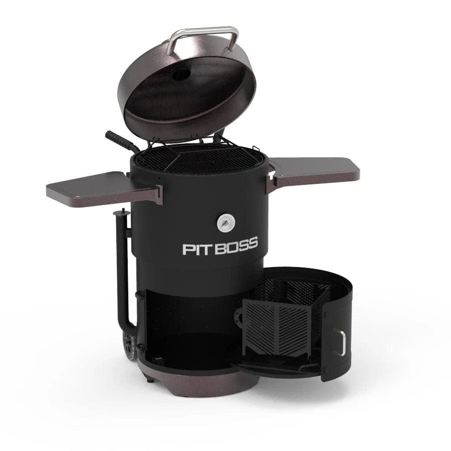 Pit Boss Charcoal Barrel Smoker, Mahogany - Image 3