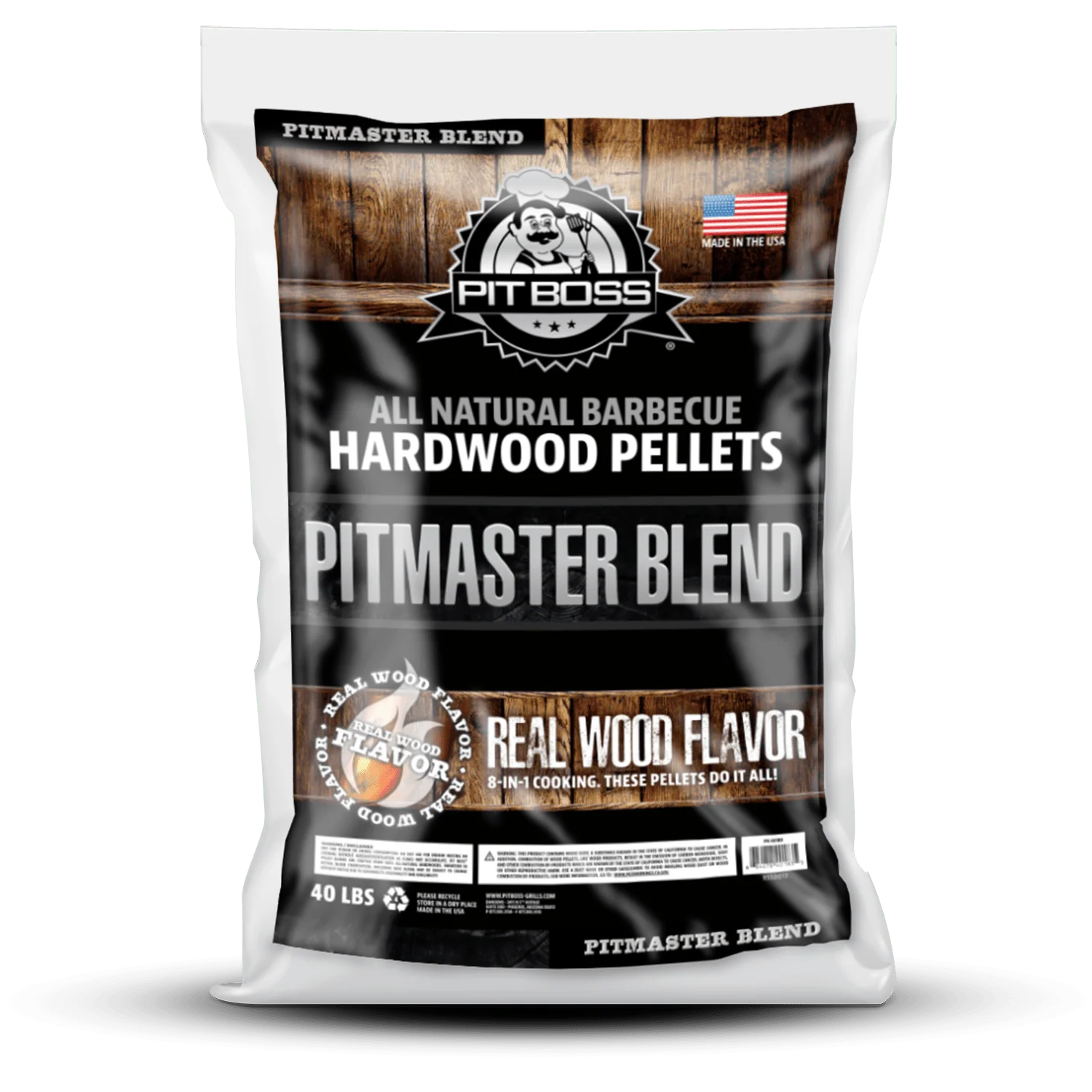 Pit Boss Pitmaster Blend Hardwood Pellets (40 lb) - PBPLT534040183