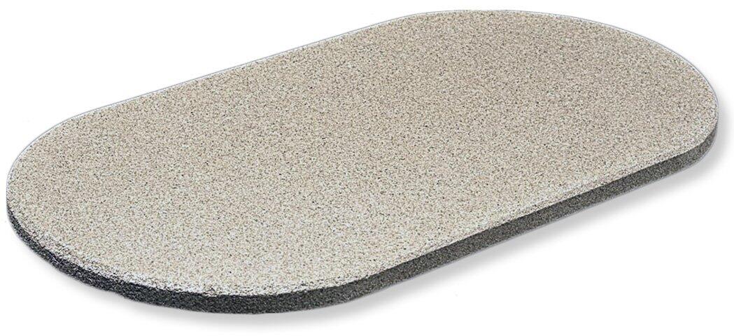 Primo 18" x 16" Fredstone Natural Finish Oval Baking Stone for Oval XL Grills - PG00354