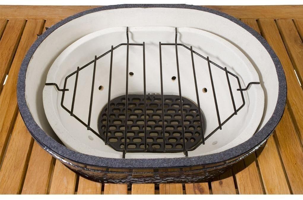 Primo 2-Piece Heat Deflector Rack/Drip Pan Rack for Oval LG 300 Grills - PG00316 - Image 2
