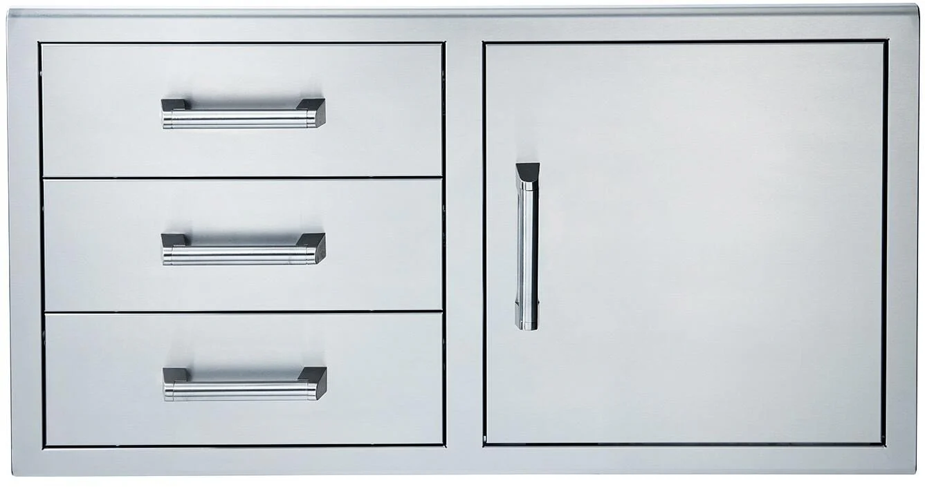 Primo 42" Stainless Steel Single Door with Triple Drawers - BSAW4222ST