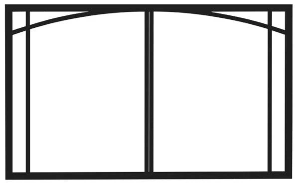 Regency Metallic Black Vignette Door Inlay (Panorama P36E/P36DE) - 515-919