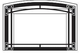 Regency Vignette Decorative Arched Metallic Black Faceplate (L/HRI3E) - 717-845
