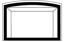 Regency Vignette Metallic Black Arched Faceplate (Horizon L/HRI6E) - 299-843