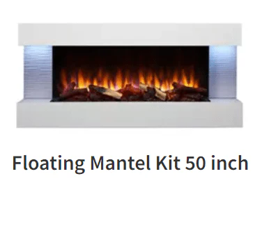 Simplifire 50" Floating Mantel Kit (Format 36) - SF-FM50-WH