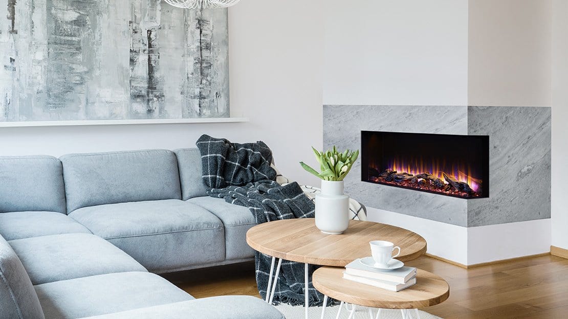 Simplifire 55" Scion Trinity 3-Sided Linear Electric Fireplace - Image 2
