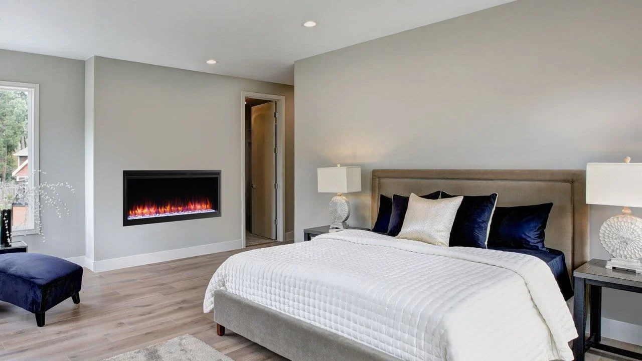 Simplifire 60" Allusion Platinum Linear Electric Fireplace - Image 4