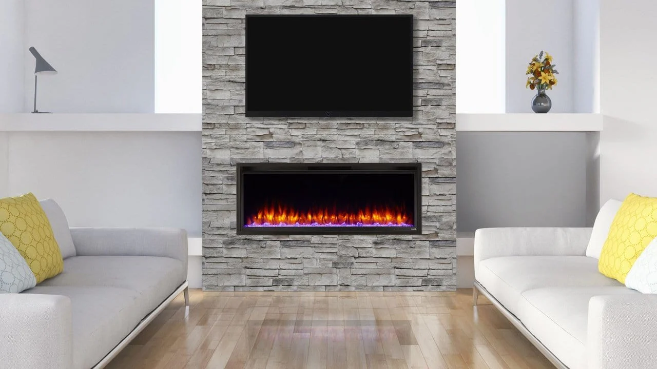 Simplifire 60" Allusion Platinum Linear Electric Fireplace - Image 5
