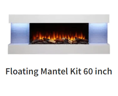 Simplifire 60" Floating Mantel Kit (Format 36) - SF-FM60-WH