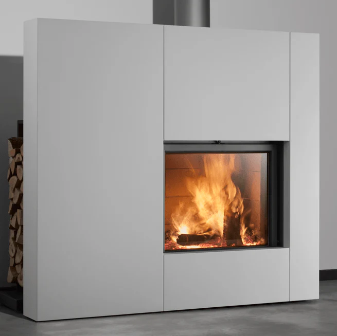 Stûv 21-Clad Wood-Burning Fireplace (21.2-125 SF2 Left Asymmetrical)
