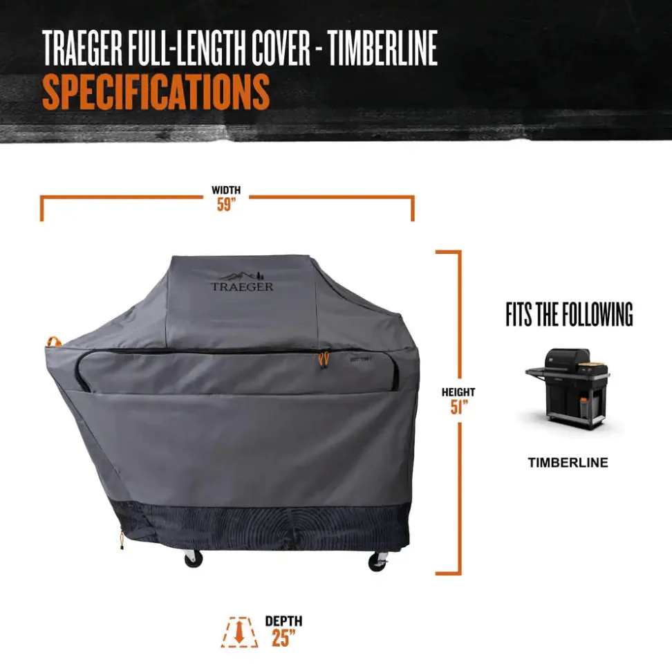 Traeger Full-Length Grill Cover (TIMBERLINE) - BAC602 - Image 7