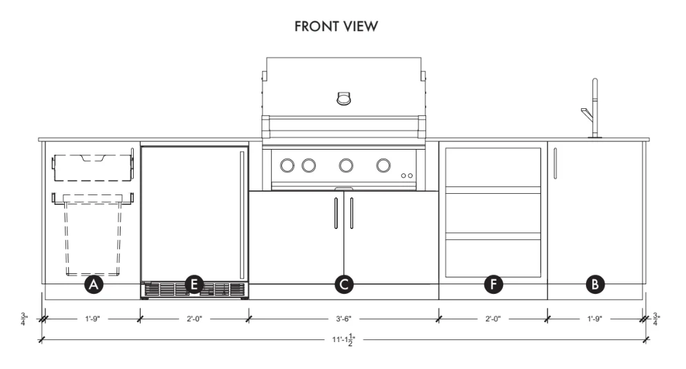 Urban Bonfire Breeze 36 Outdoor Kitchen - Image 20