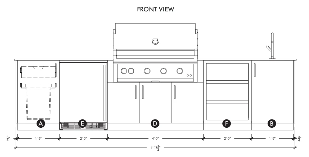 Urban Bonfire Breeze 42 Outdoor Kitchen - Image 20