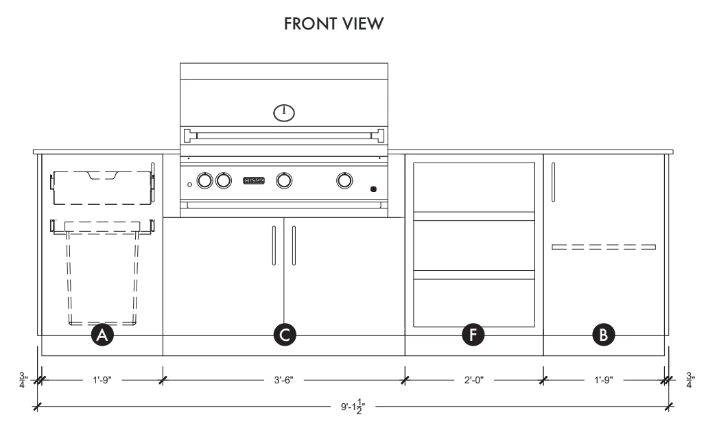Urban Bonfire Prairie 36 Outdoor Kitchen - Image 11