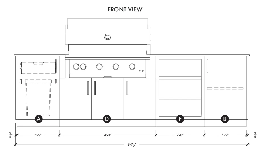Urban Bonfire Prairie 42 Outdoor Kitchen - Image 8
