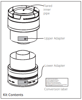 Valor Direct Vent Adapter to 5” B-Vent - DVA5BV