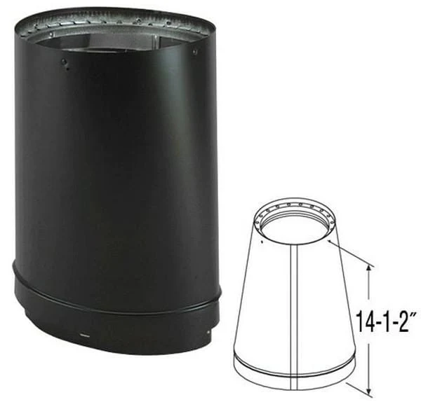 Vermont Castings 8" x 14.5" Duravent DVL Double Wall Oval-to-Round Adapter - DV-8DVL-ORAD